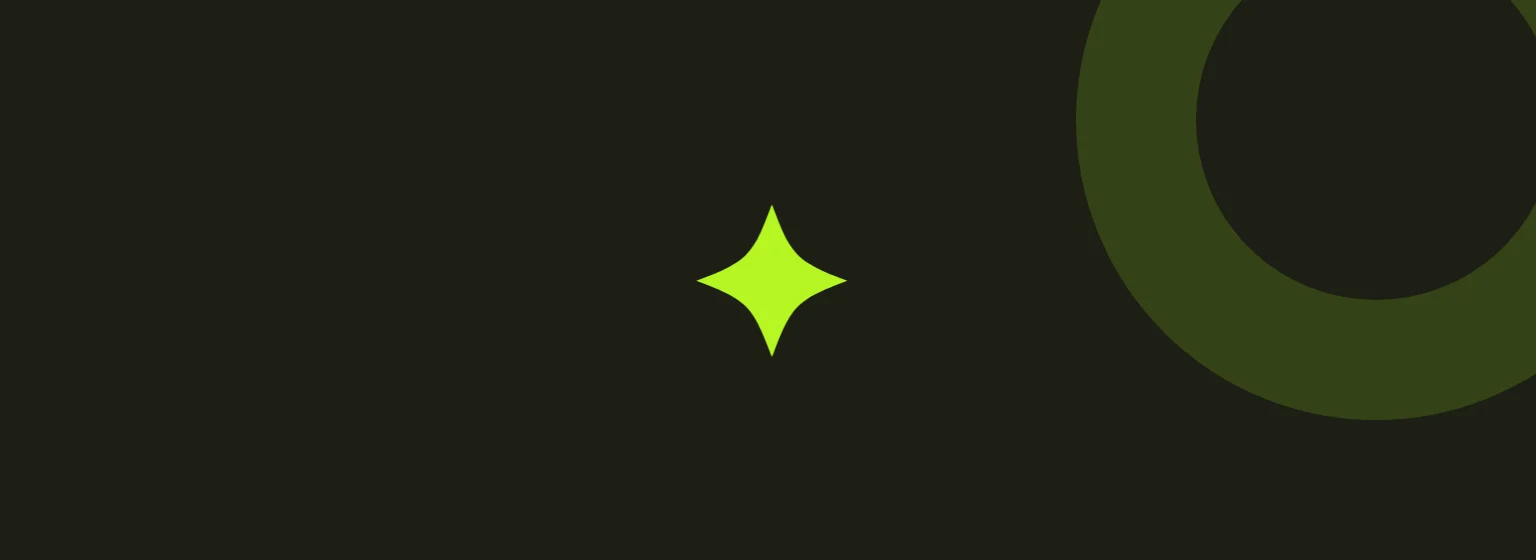 Das Sternsymbol von Spark AI in Limettengrün auf dunklem Hintergrund.